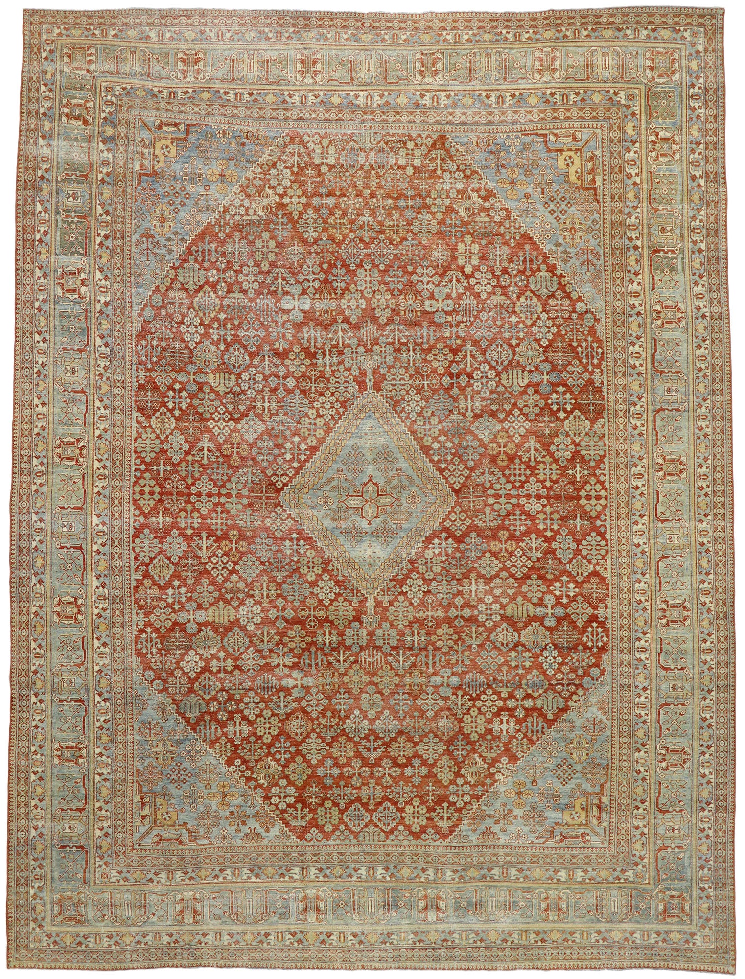 11 x 14 Antique Persian Joshegan Rug 53231