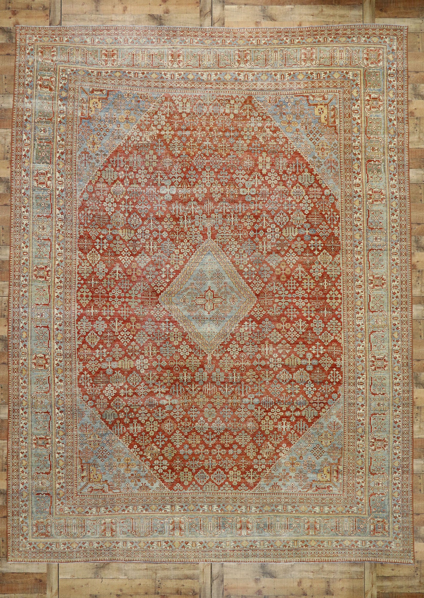 11 x 14 Antique Persian Joshegan Rug 53231