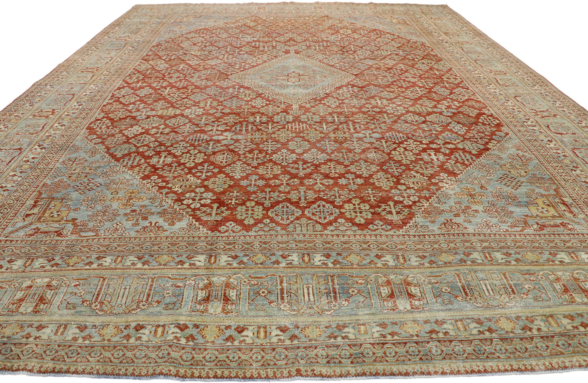 11 x 14 Antique Persian Joshegan Rug 53231
