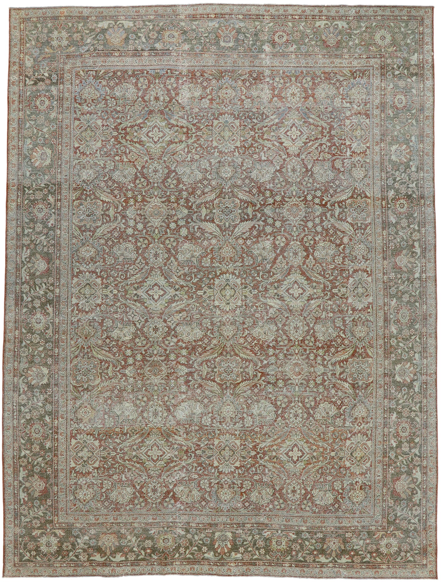 10 x 14 Antique Persian Mahal Rug 53232