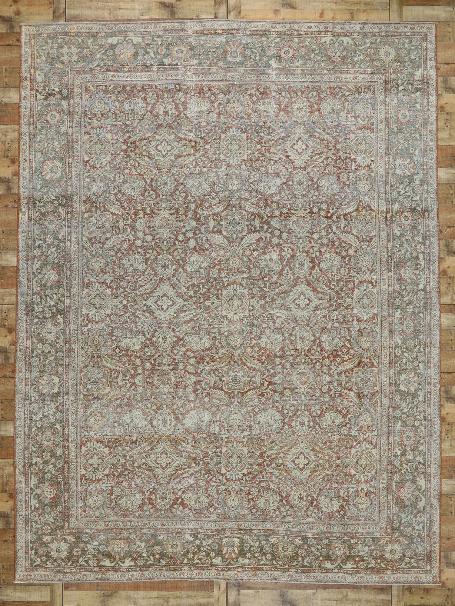 10 x 14 Antique Persian Mahal Rug 53232
