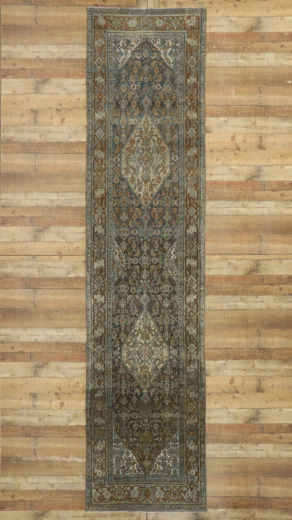 3 x 14 Antique Persian Bibikabad Runner 53236
