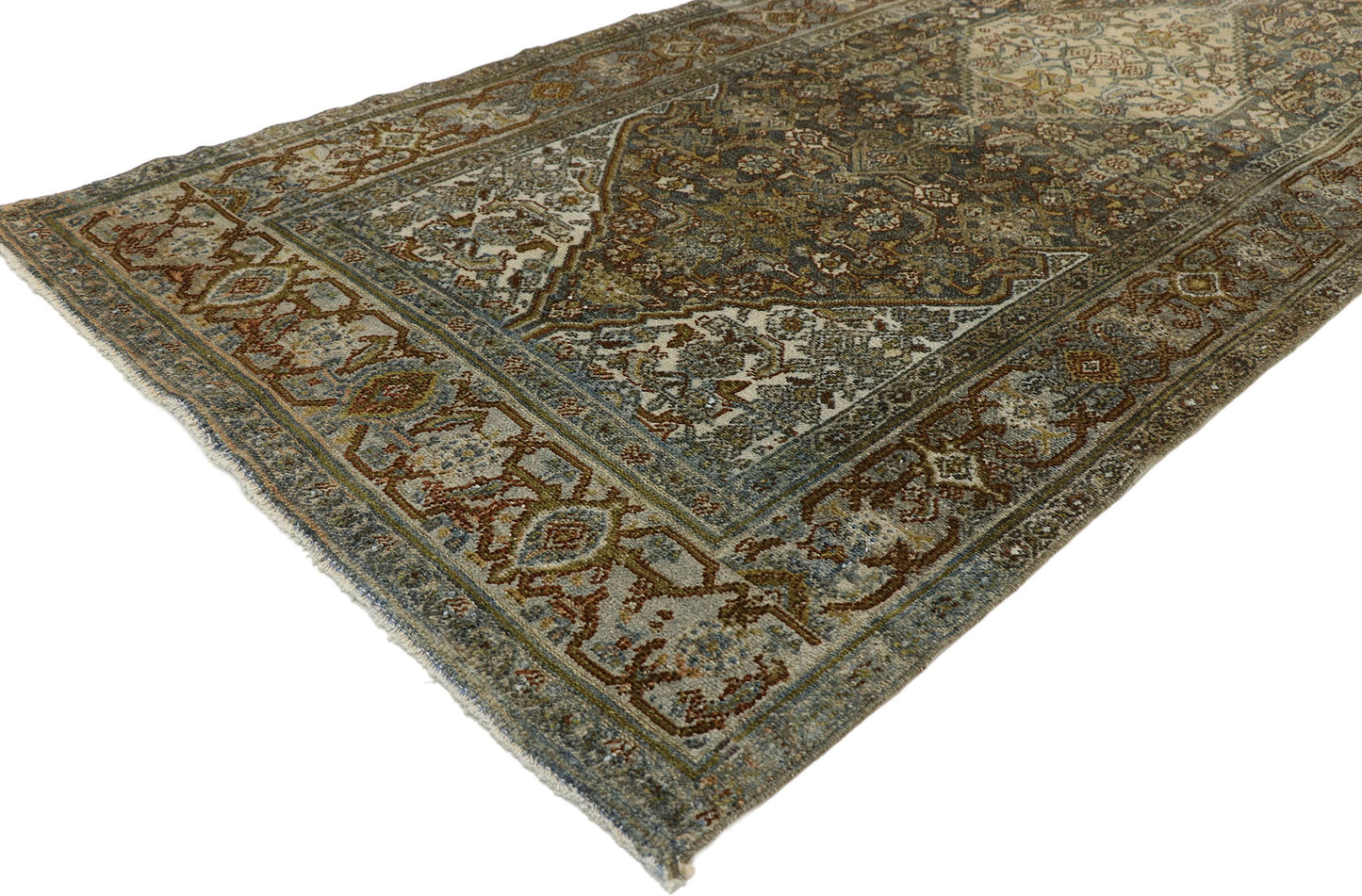 3 x 14 Antique Persian Bibikabad Runner 53236