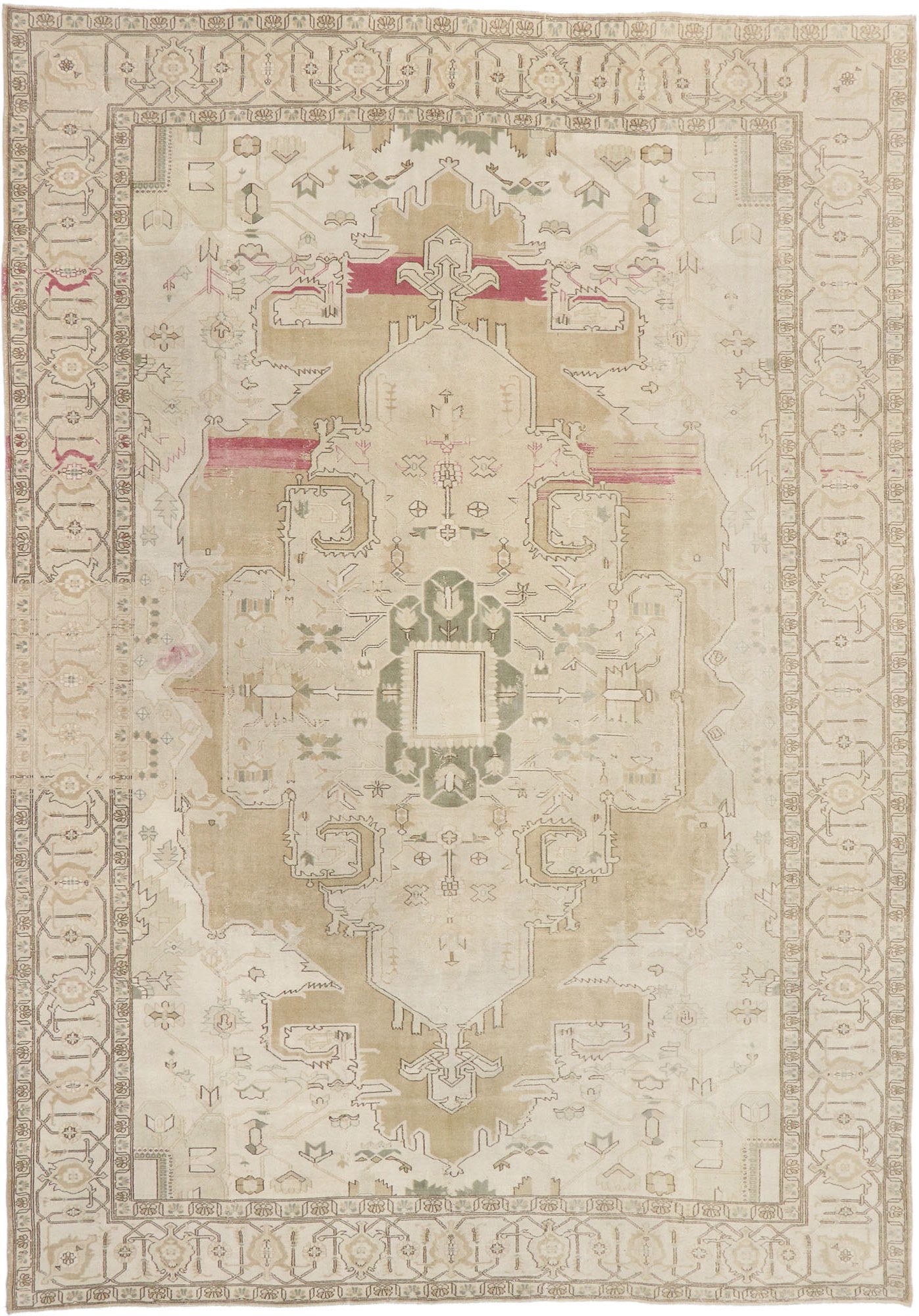 9 x 13 Vintage Turkish Kars Rug 53239