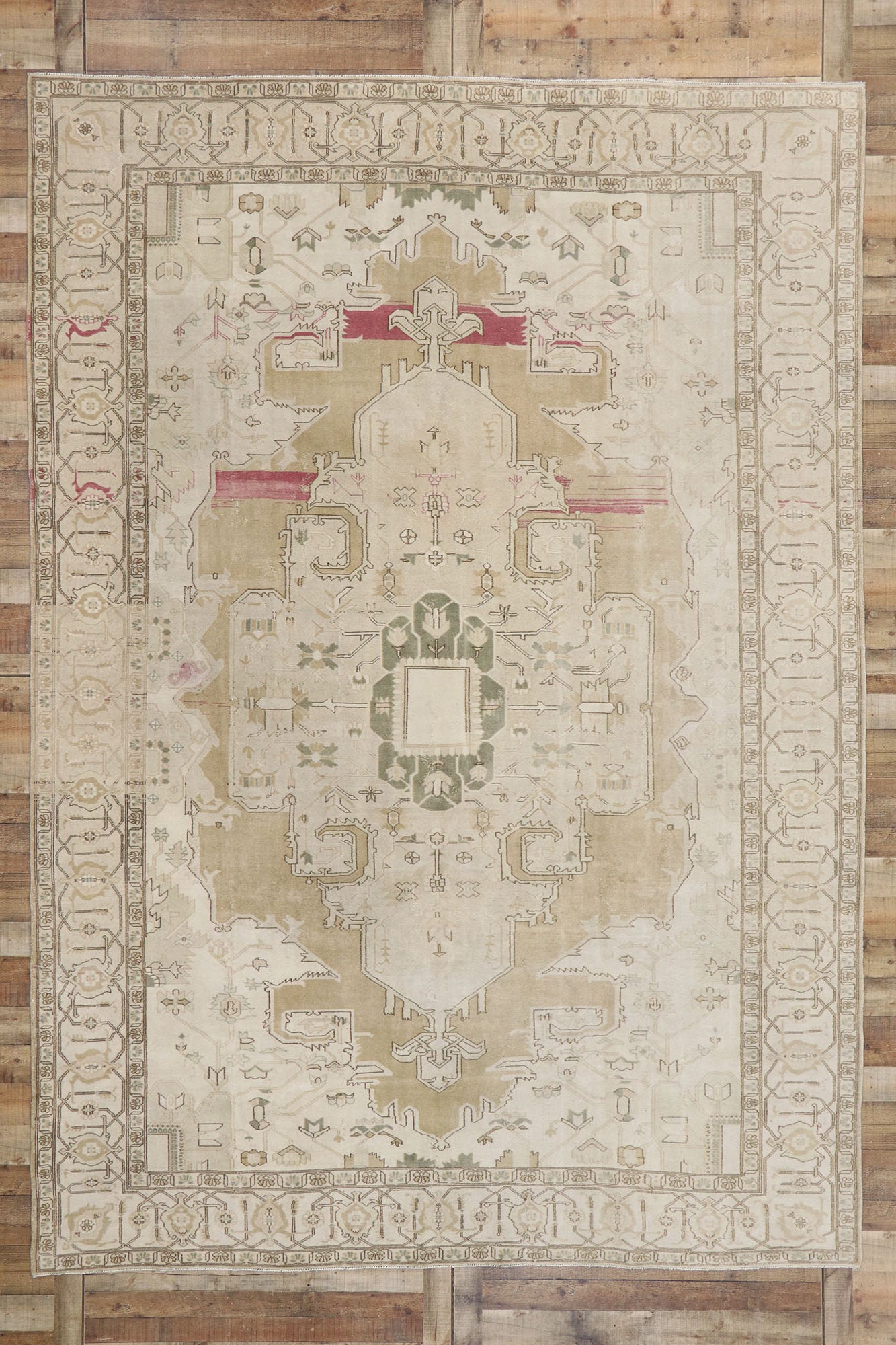 9 x 13 Vintage Turkish Kars Rug 53239
