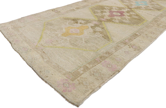 4 x 10 Vintage Turkish Oushak Runner 53241