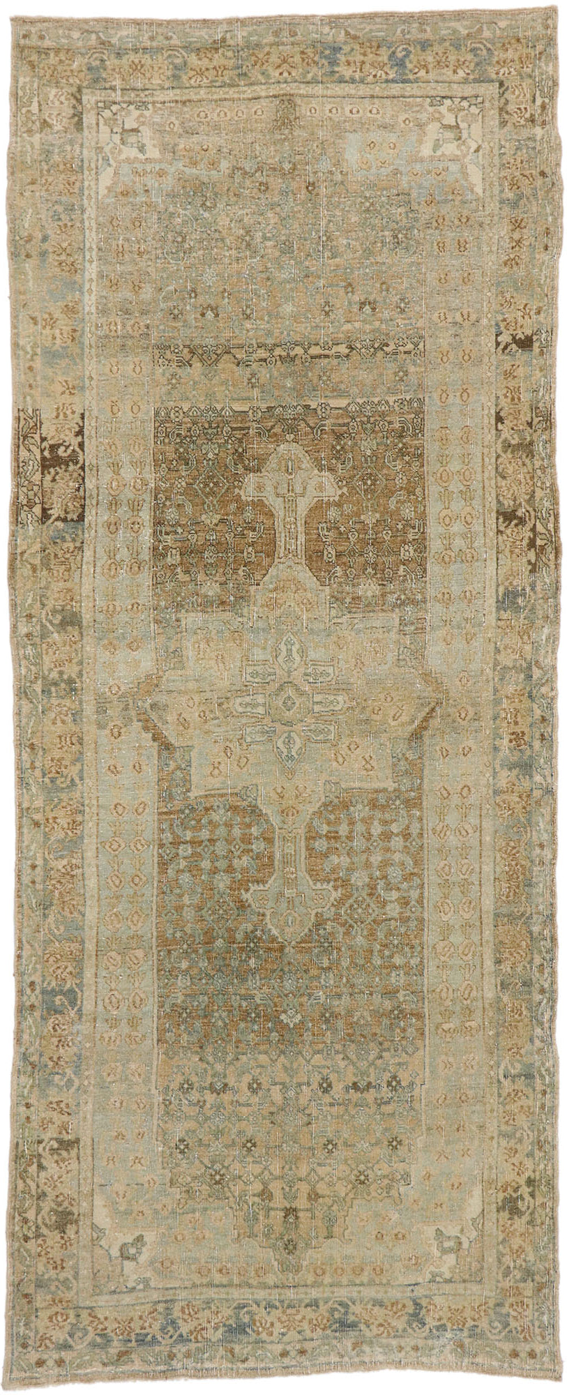 4 x 10 Antique Persian Bijar Runner 53242