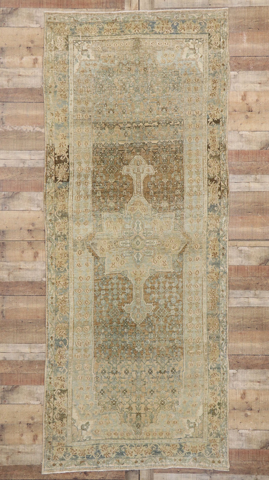 4 x 10 Antique Persian Bijar Runner 53242