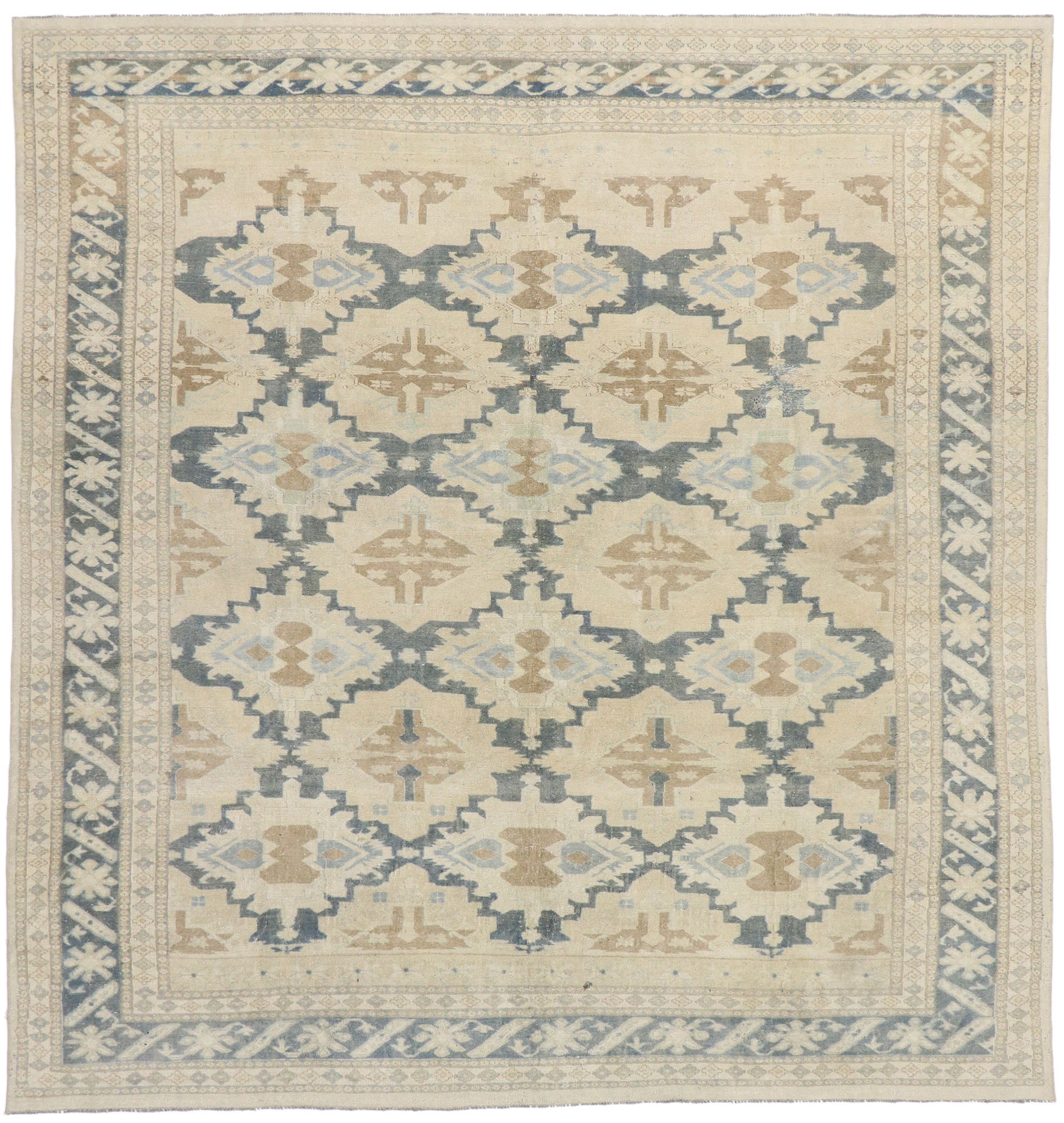 9 x 9 Vintage Turkish Oushak Rug 53243
