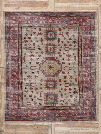 8 x 10 Vintage Persian Khotan Rug 53247