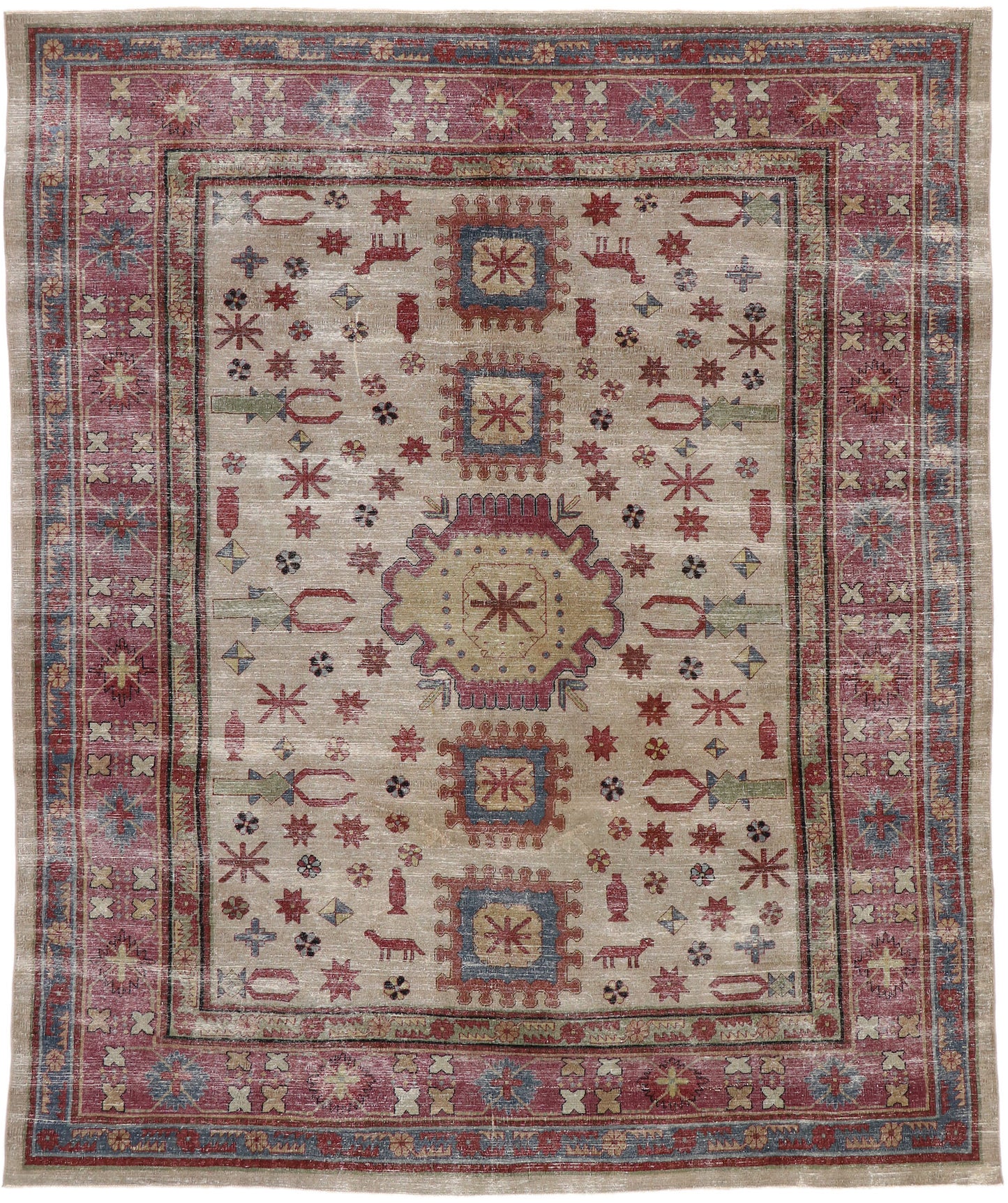 8 x 10 Vintage Persian Khotan Rug 53247