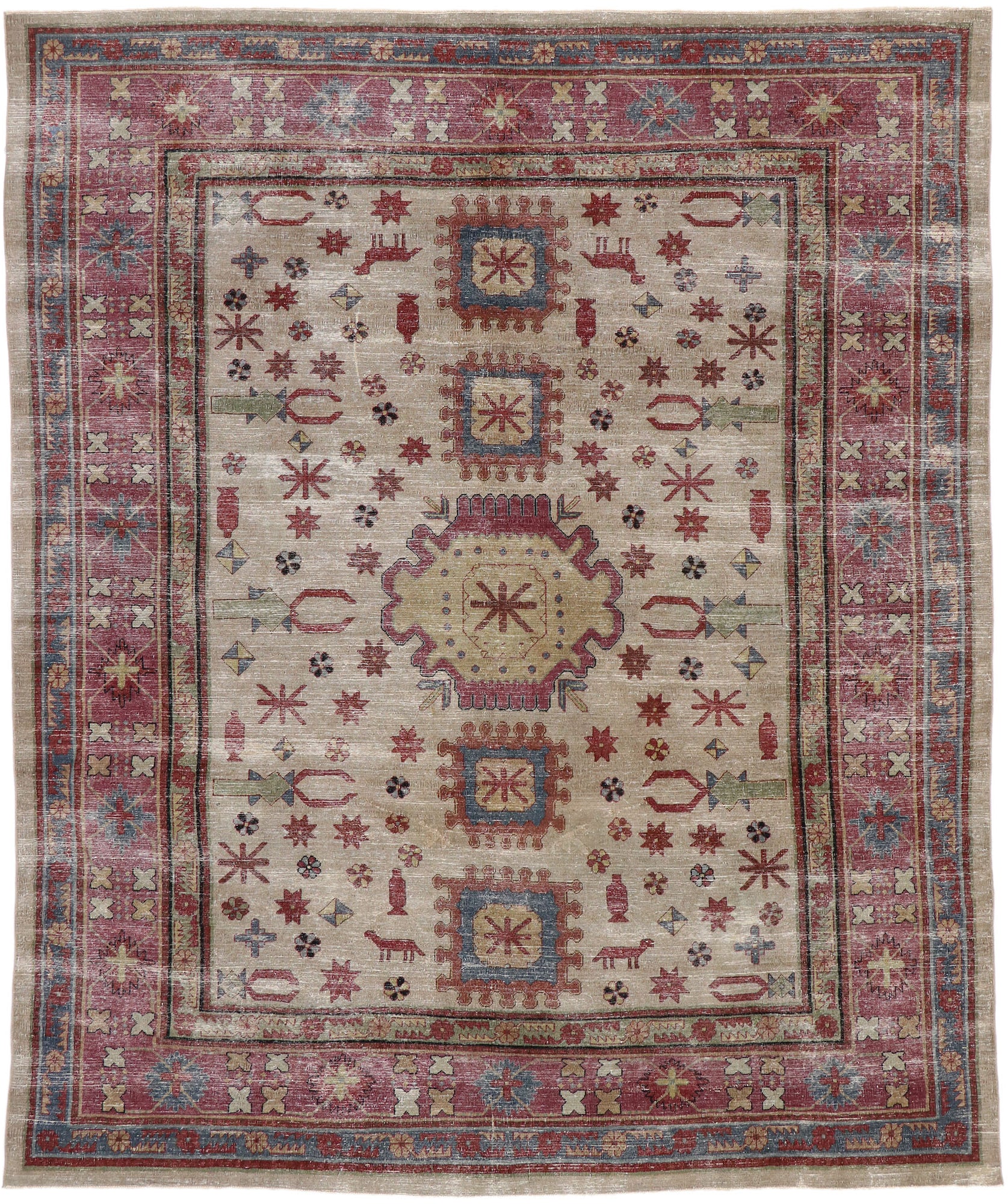 8 x 10 Vintage Persian Khotan Rug 53247