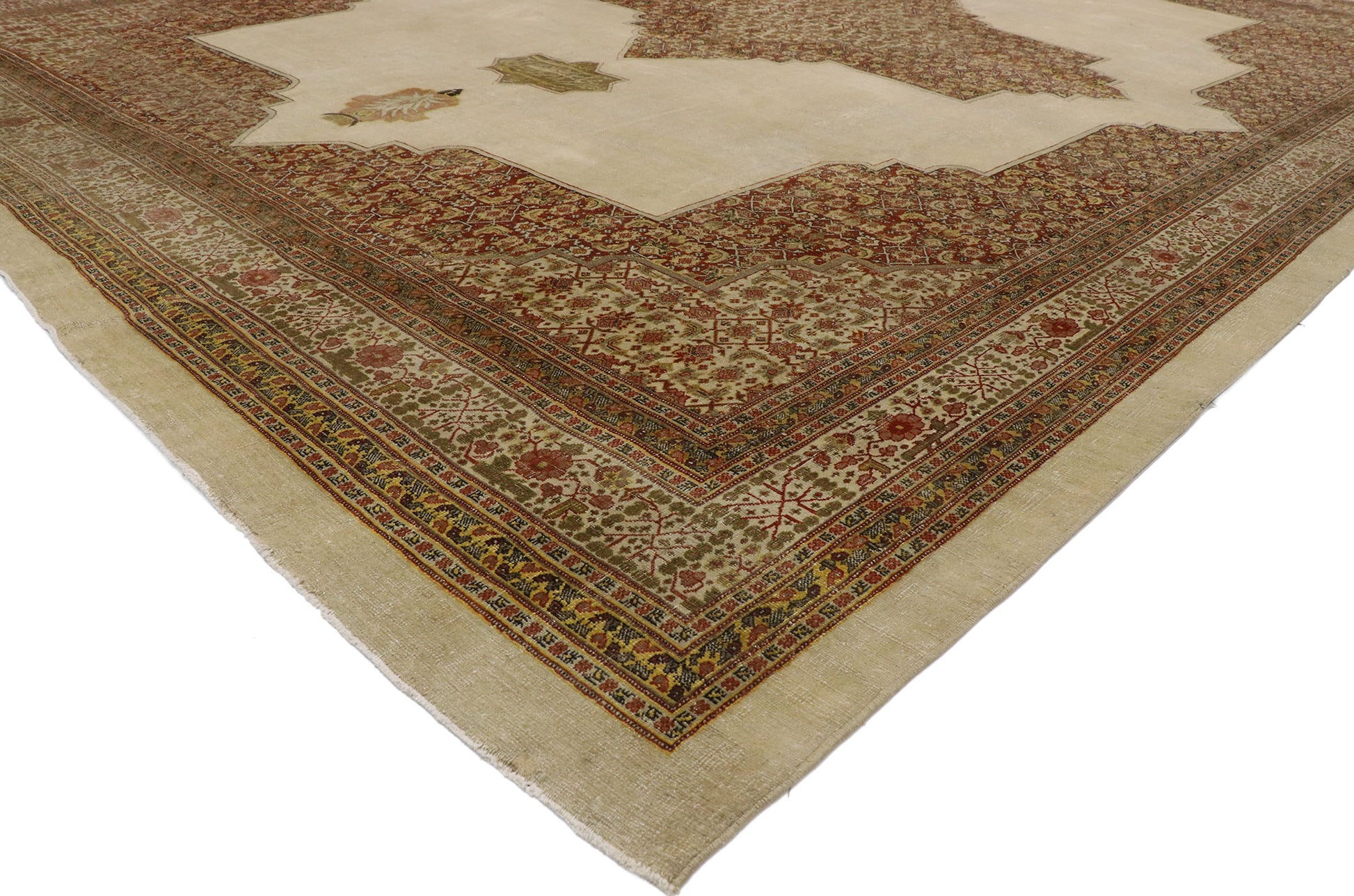 11 x 14 Antique Persian Tabriz Rug 53250