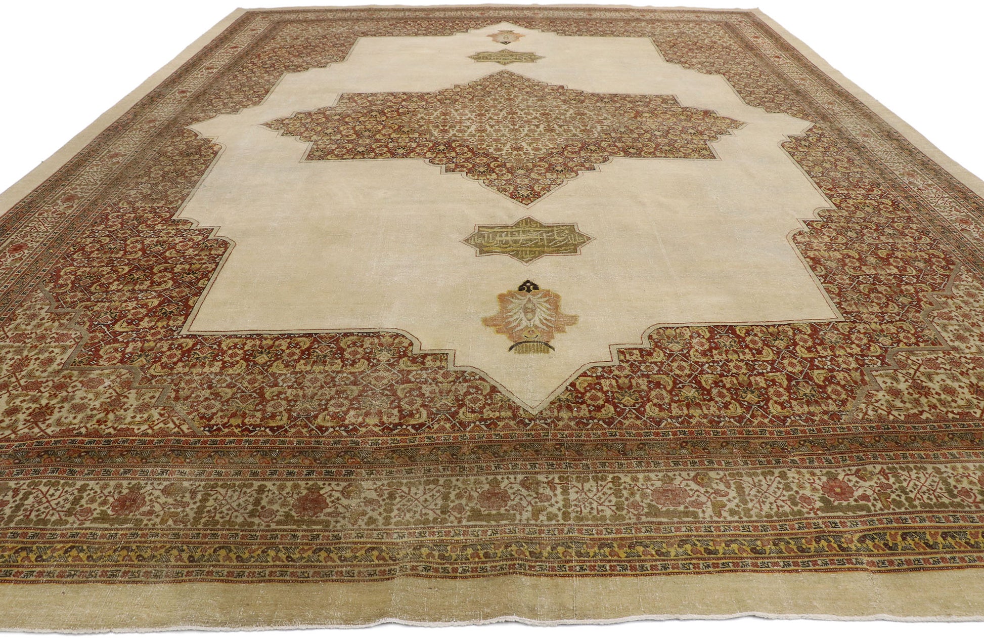 11 x 14 Antique Persian Tabriz Rug 53250