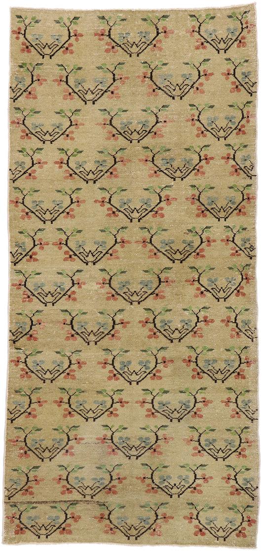 4 x 9 Vintage Turkish Sivas Rug 53252