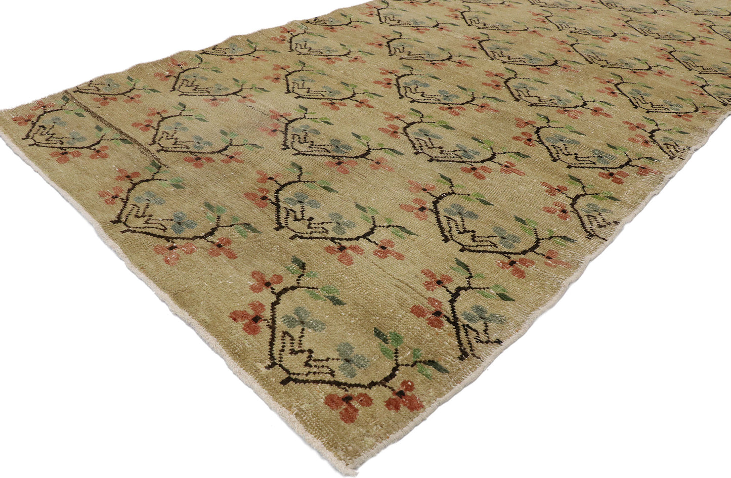 4 x 9 Vintage Turkish Sivas Rug 53252