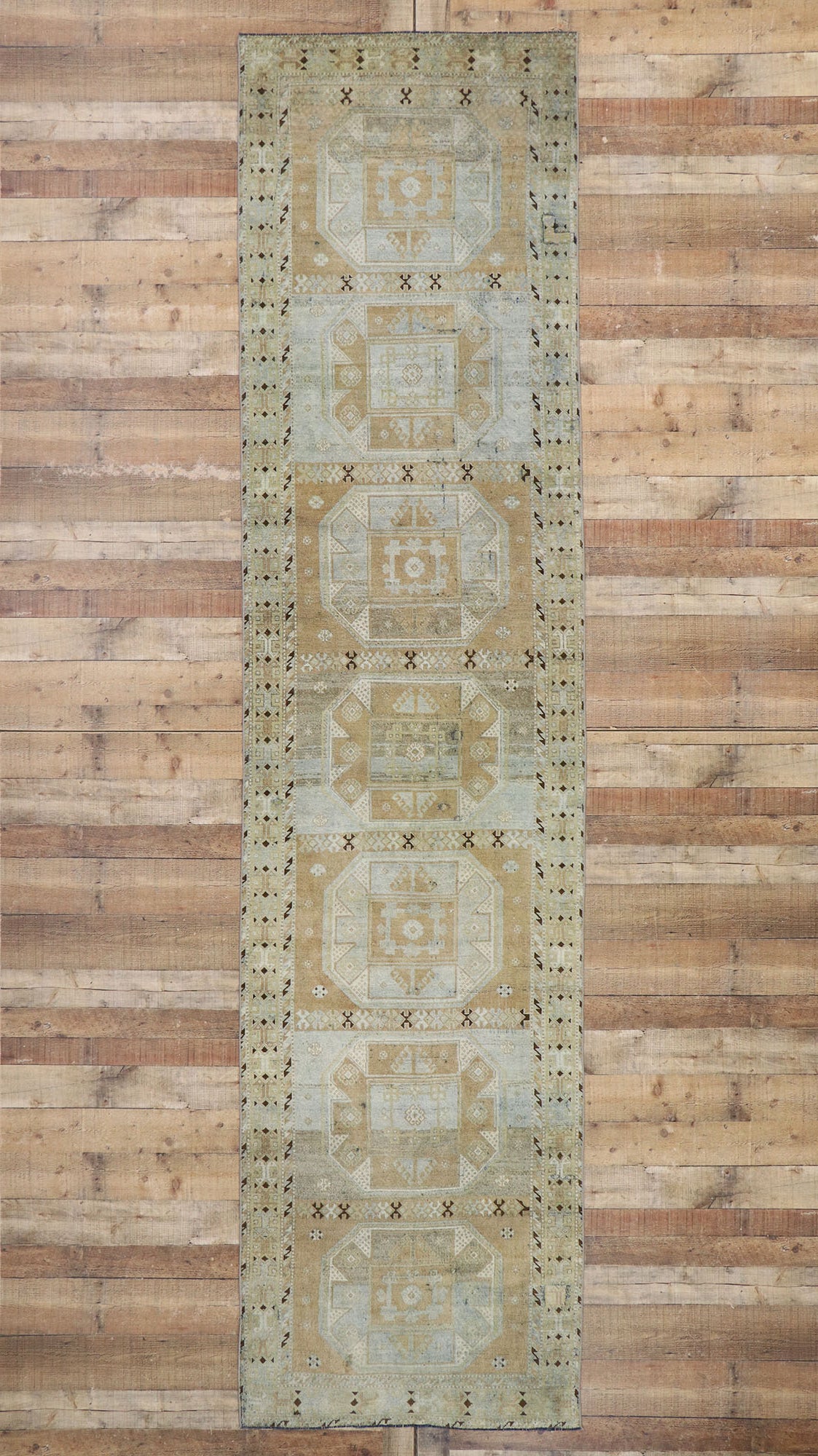 3 x 13 Antique Turkish Oushak Runner 53254