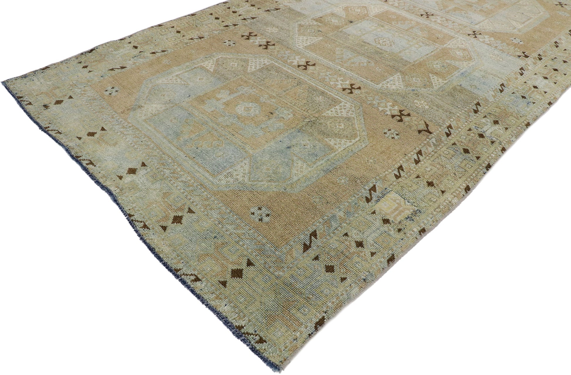 3 x 13 Antique Turkish Oushak Runner 53254