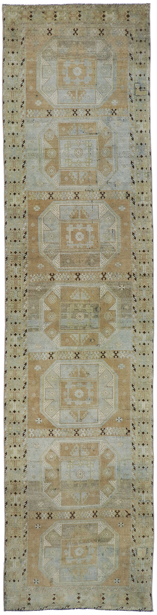 3 x 13 Antique Turkish Oushak Runner 53254