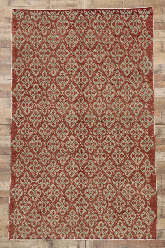 6 x 9 Vintage Turkish Sivas Rug 53255