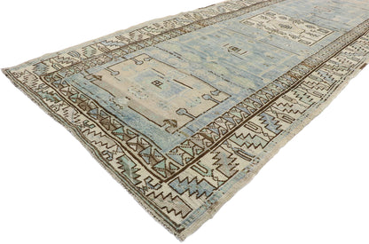 4 x 11 Vintage Turkish Oushak Runner 53256