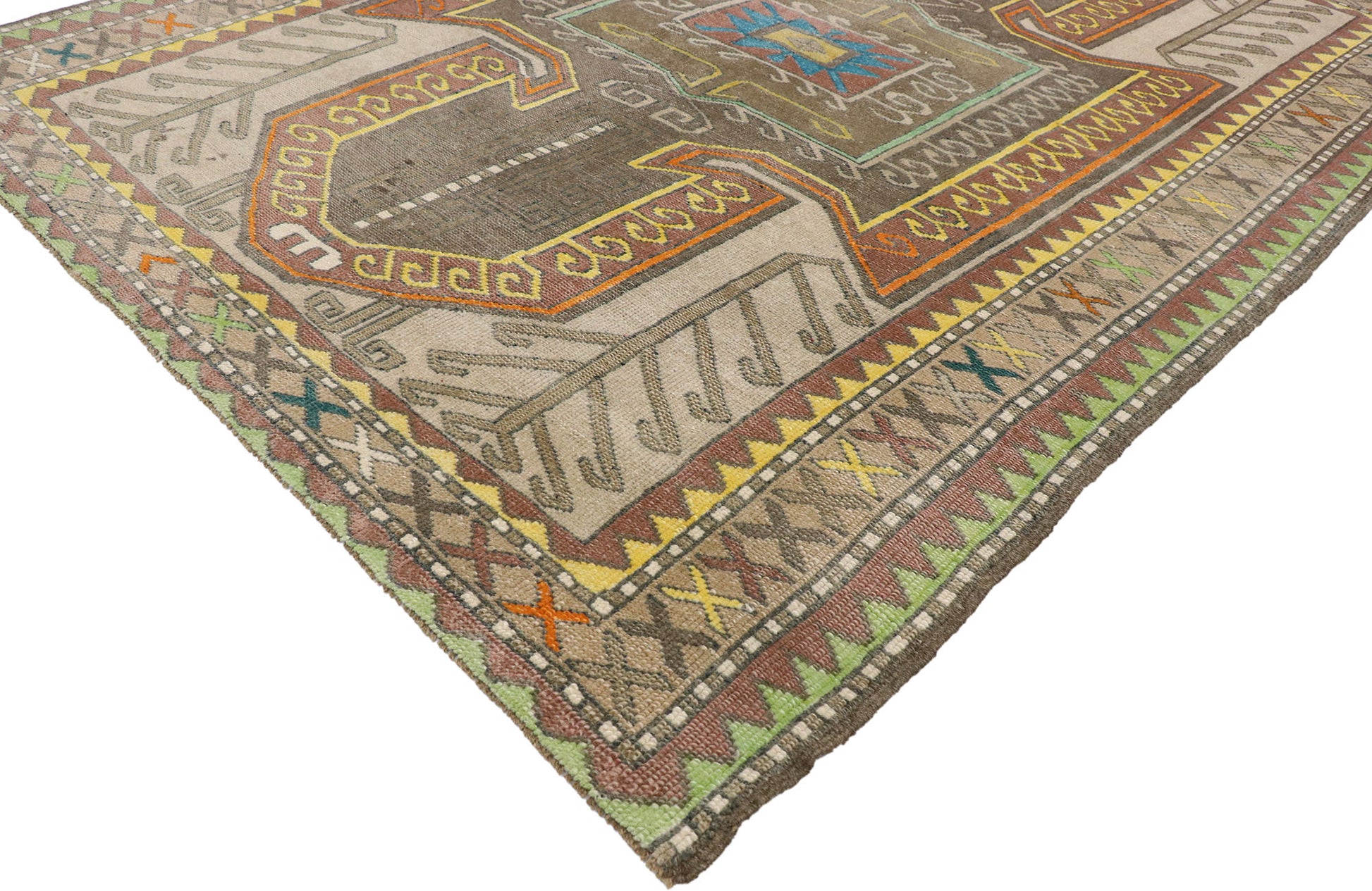 5 x 6 Vintage Turkish Kars Rug 53257