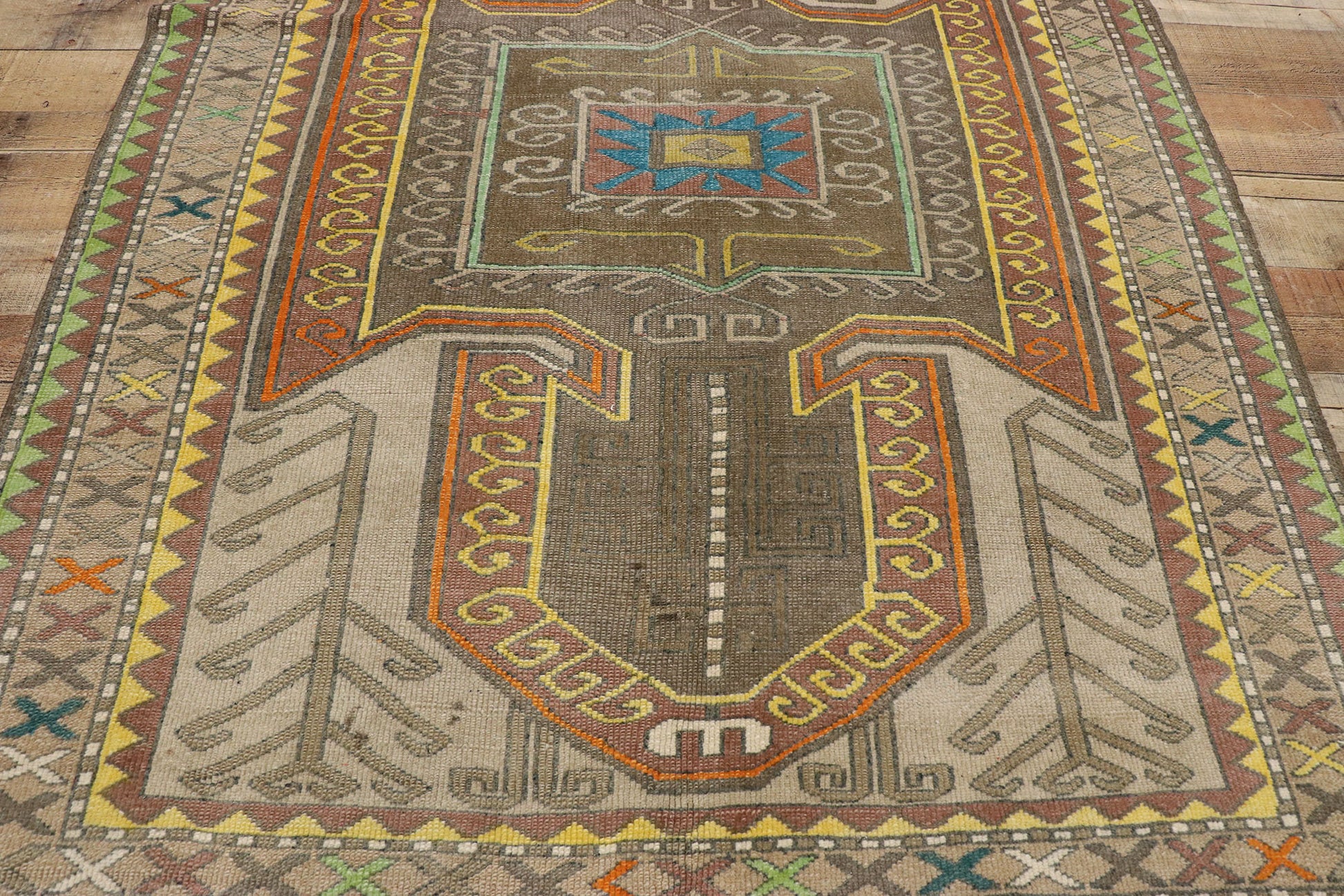 5 x 6 Vintage Turkish Kars Rug 53257
