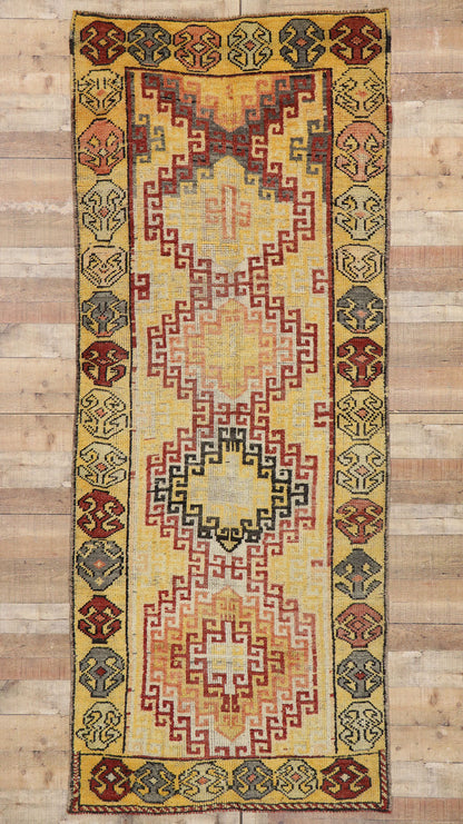 4 x 10 Vintage Turkish Oushak Runner 53258