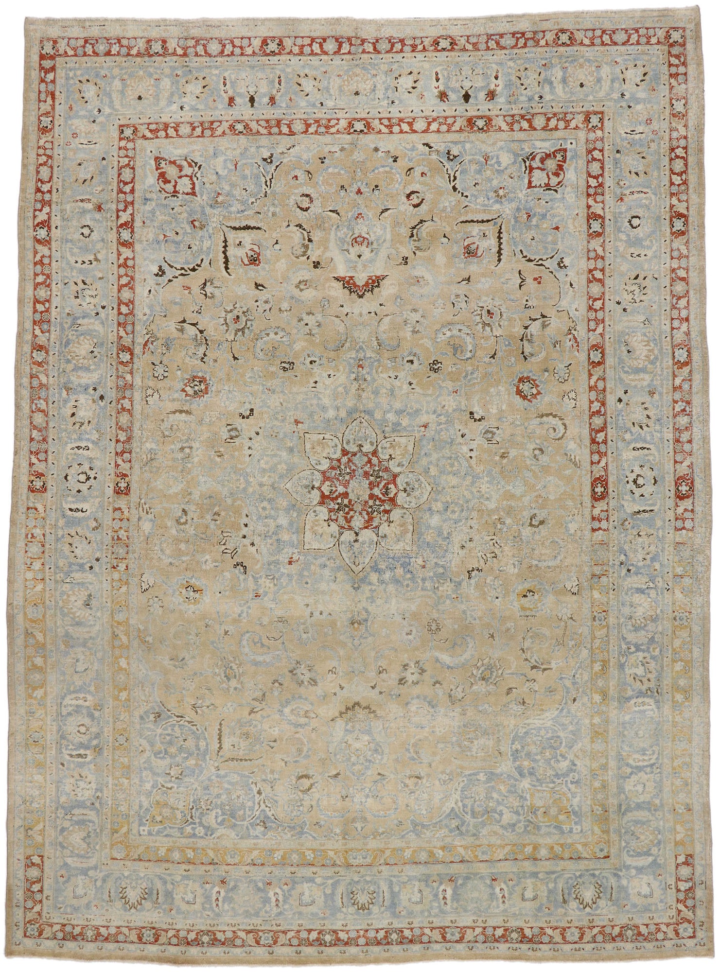 10 x 13 Antique Persian Khorassan Rug 53261