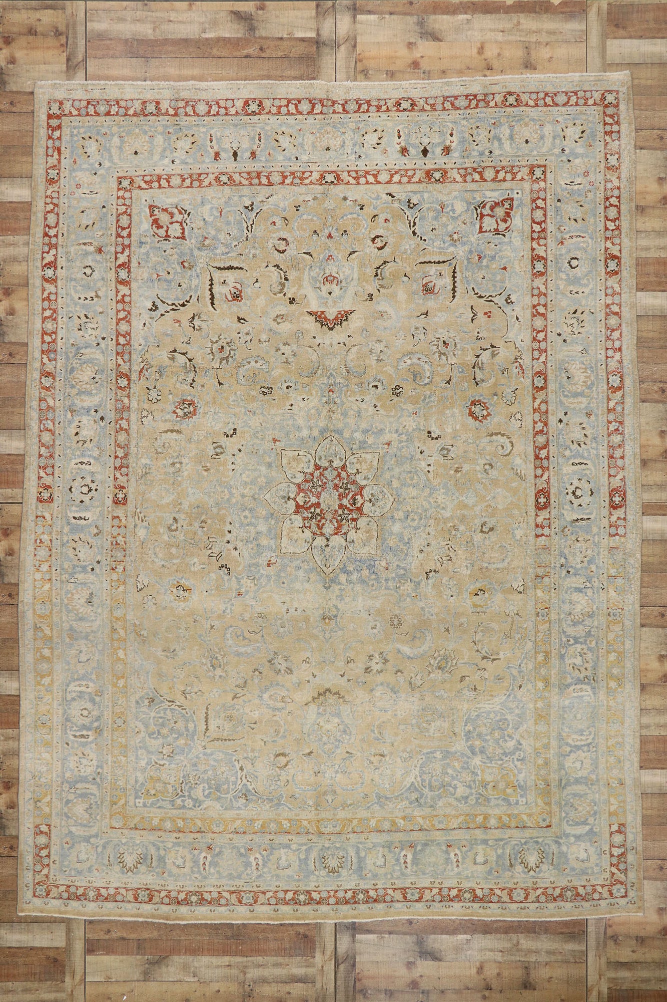 10 x 13 Antique Persian Khorassan Rug 53261