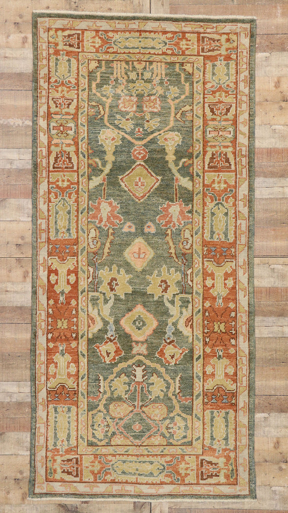 4 x 9 Contemporary Turkish Oushak Runner 53267