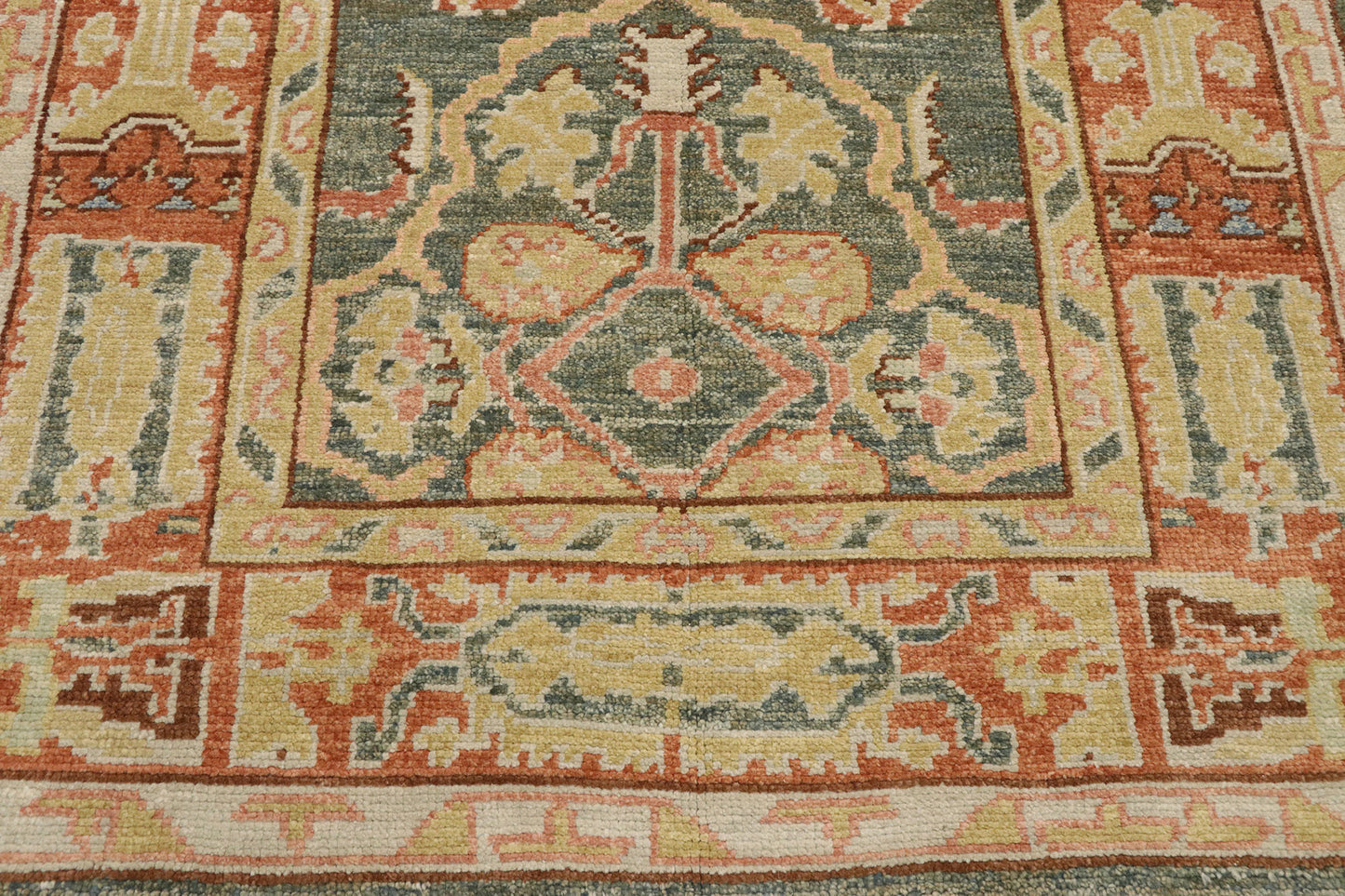 4 x 9 Contemporary Turkish Oushak Runner 53267