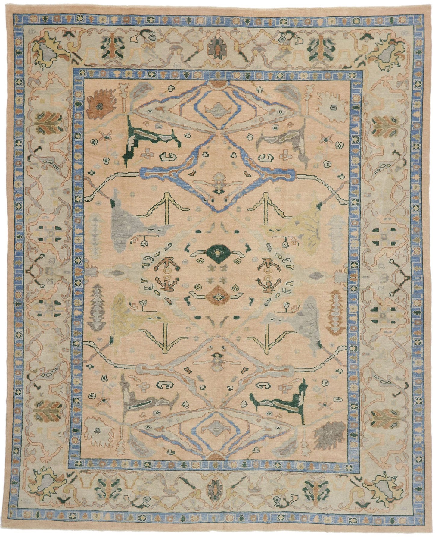 12 x 15 Contemporary Turkish Oushak Rug 53268