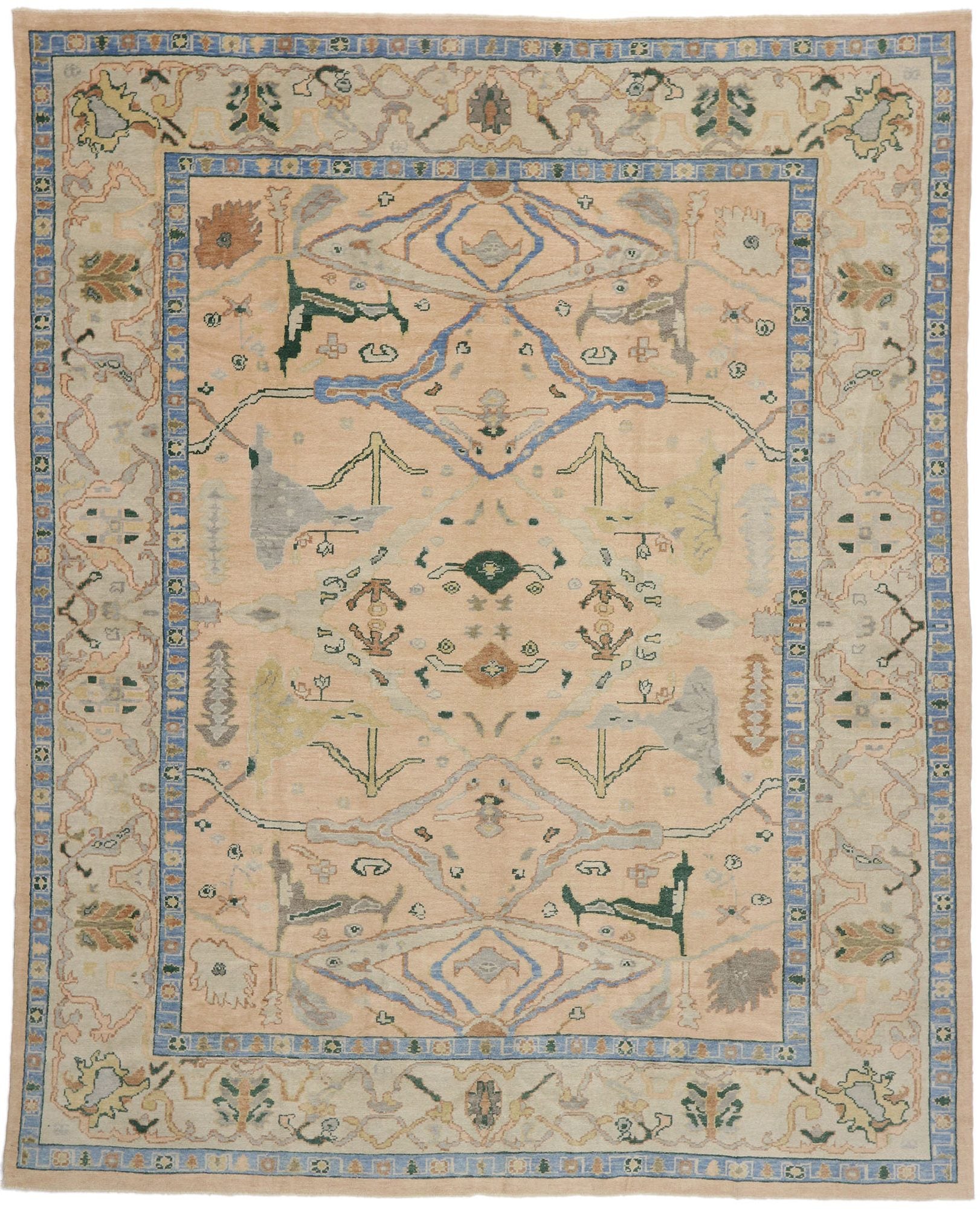 12 x 15 Contemporary Turkish Oushak Rug 53268