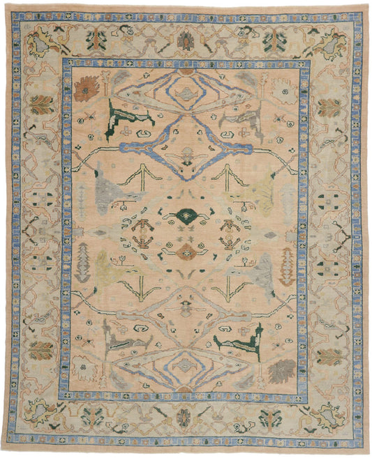 12 x 15 Contemporary Turkish Oushak Rug 53268