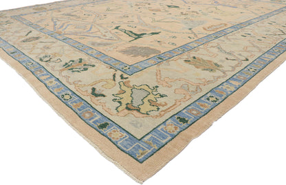 12 x 15 Contemporary Turkish Oushak Rug 53268