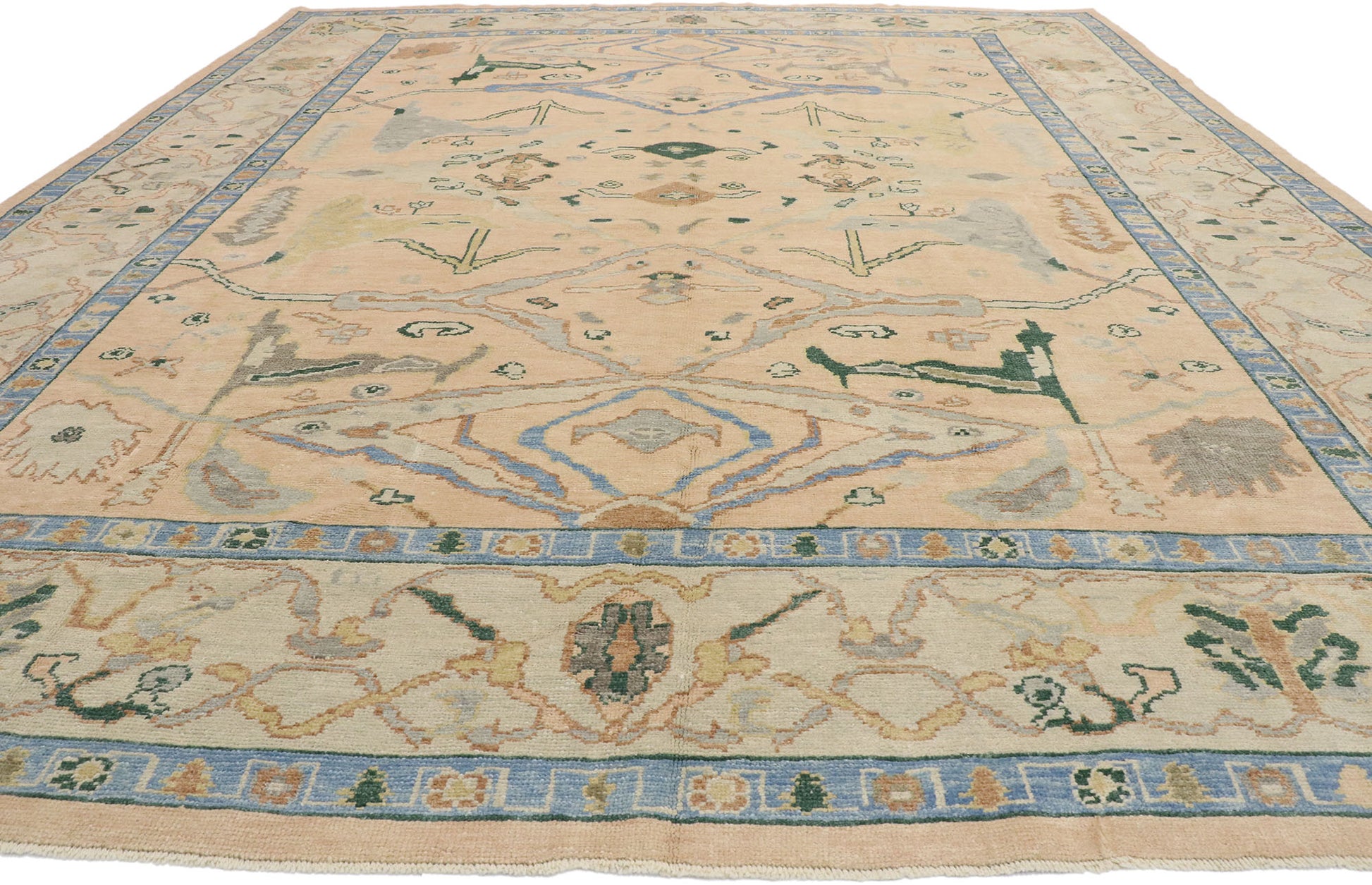 12 x 15 Contemporary Turkish Oushak Rug 53268