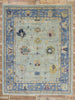 10 x 13 Contemporary Blue Turkish Oushak Rug 53269
