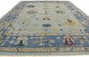 10 x 13 Contemporary Blue Turkish Oushak Rug 53269