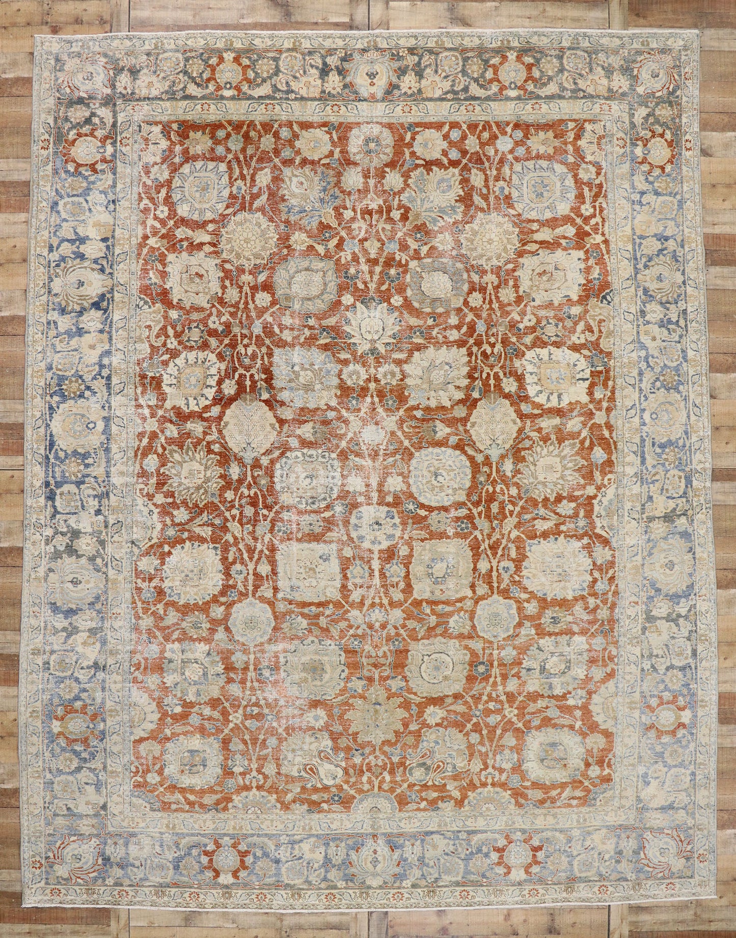 12 x 15 Antique Persian Tabriz Rug 53272