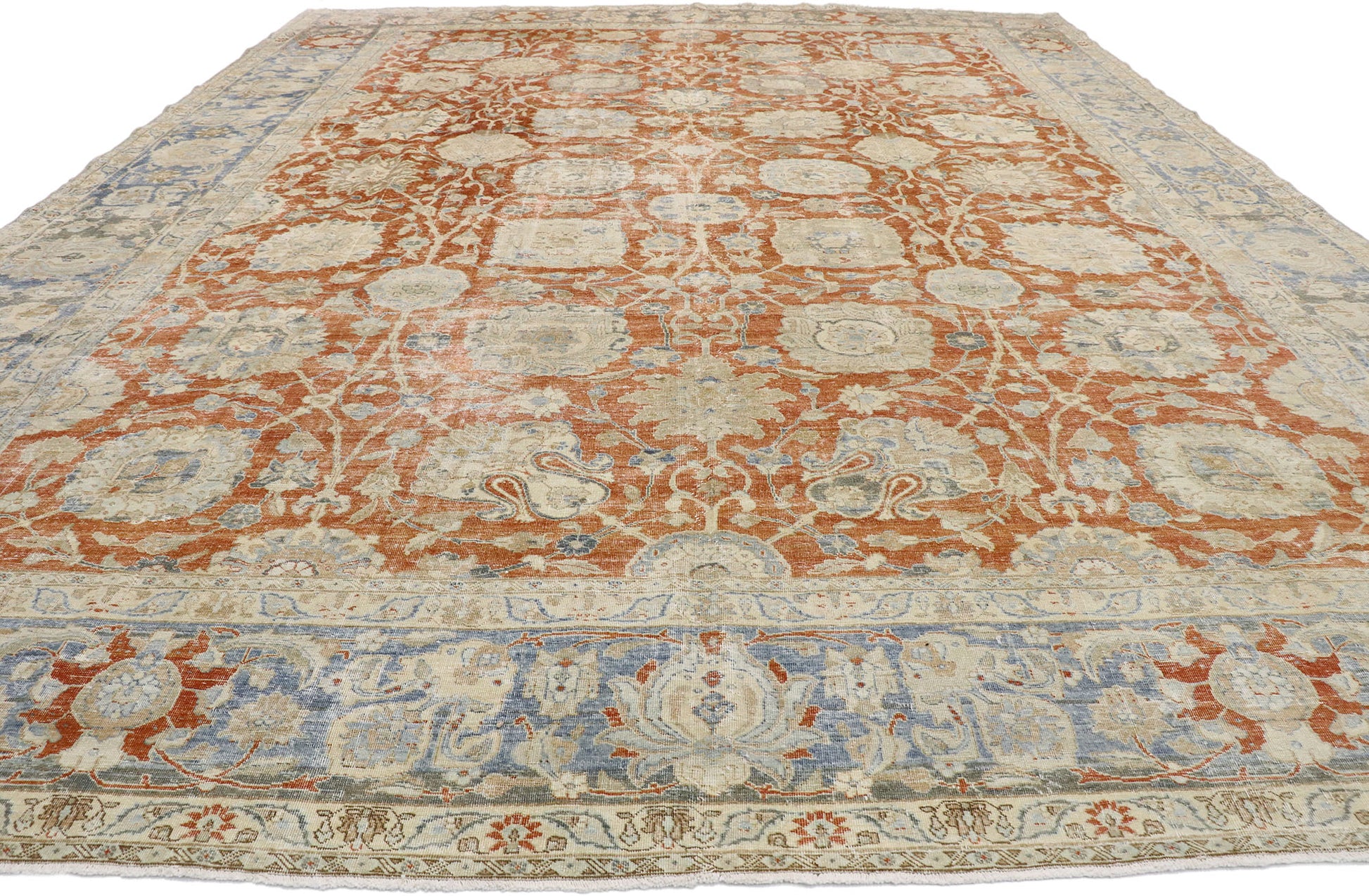 12 x 15 Antique Persian Tabriz Rug 53272