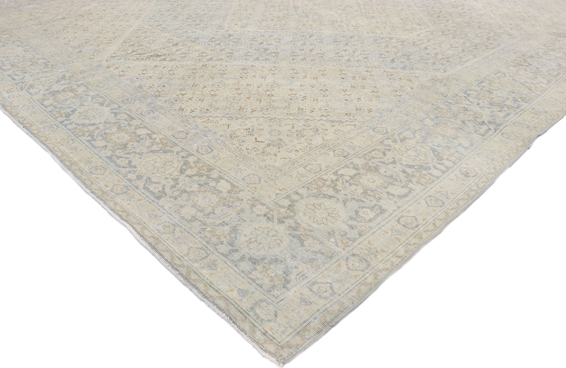 9 x 12 Vintage Persian Mahi Tabriz Rug 53274