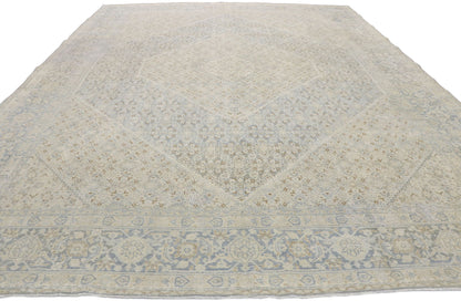 9 x 12 Vintage Persian Mahi Tabriz Rug 53274