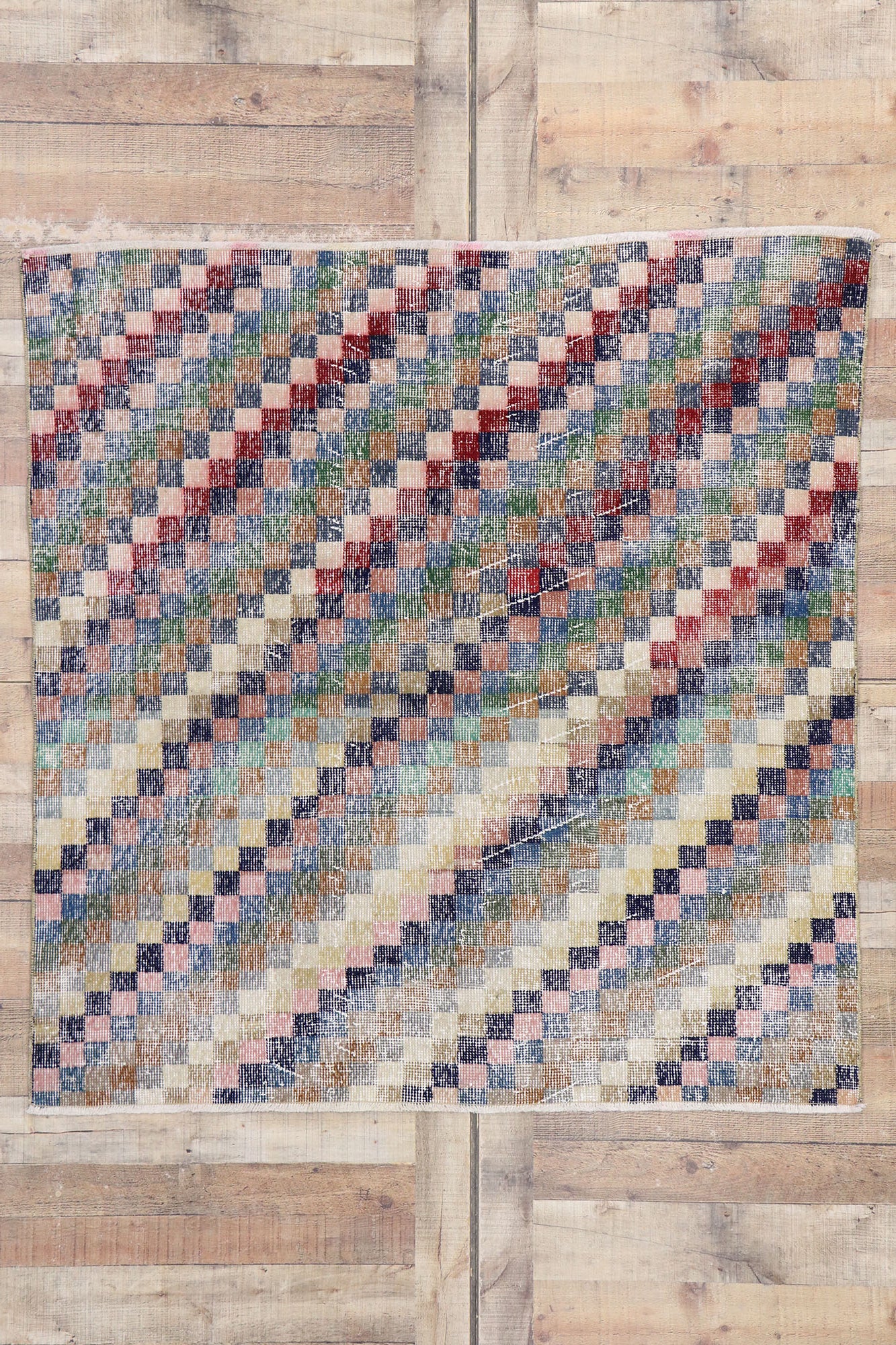 5 x 5 Vintage Turkish Sivas Rug 53277