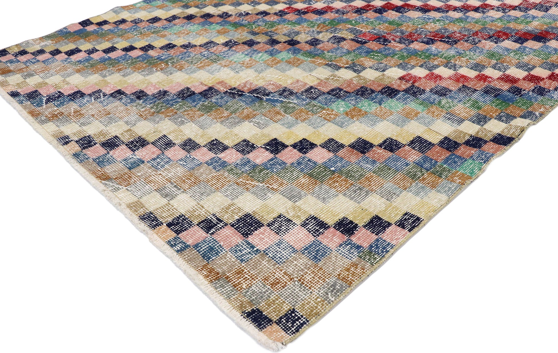 5 x 5 Vintage Turkish Sivas Rug 53277
