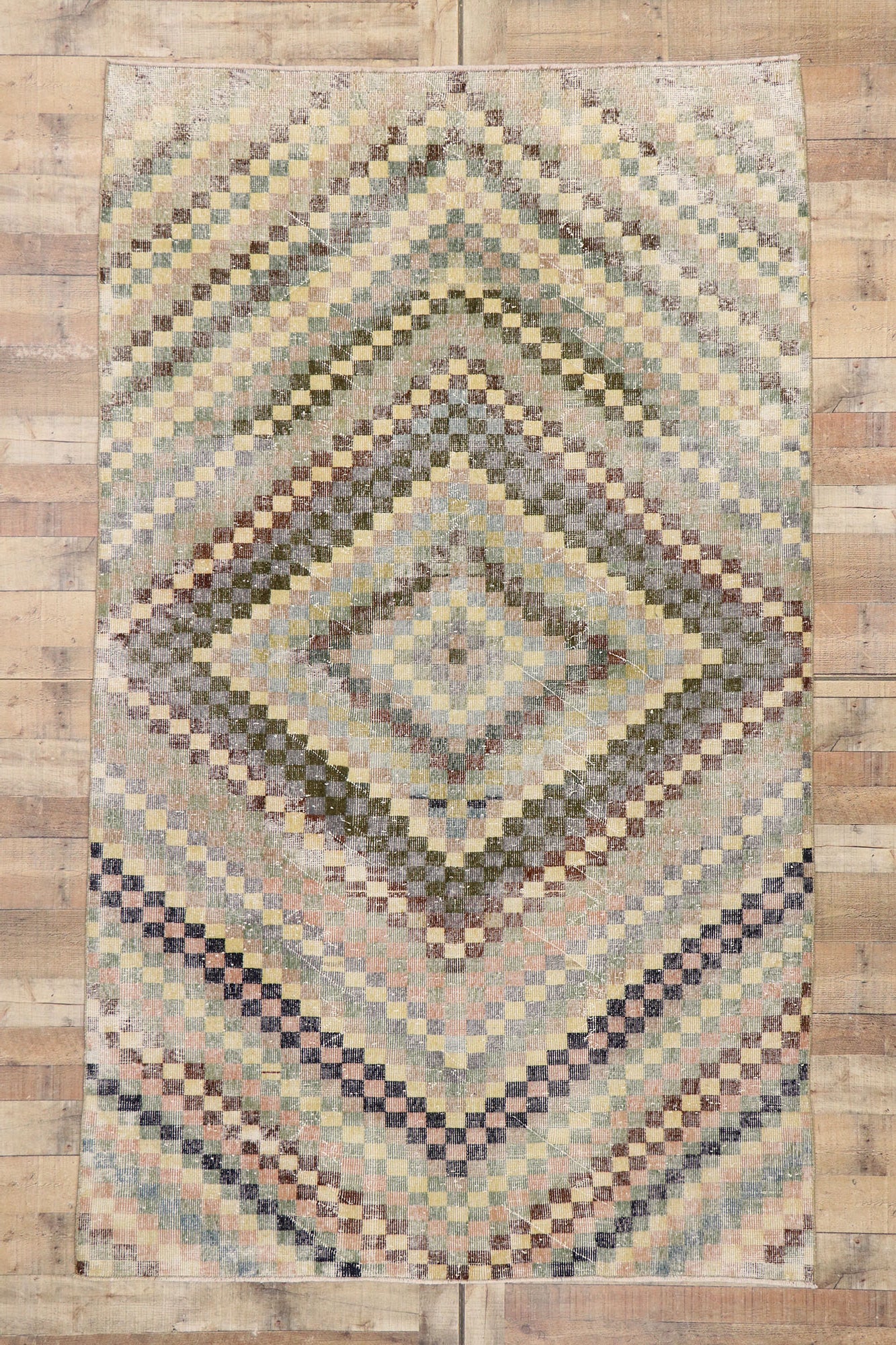 6 x 9 Vintage Turkish Sivas Rug 53278