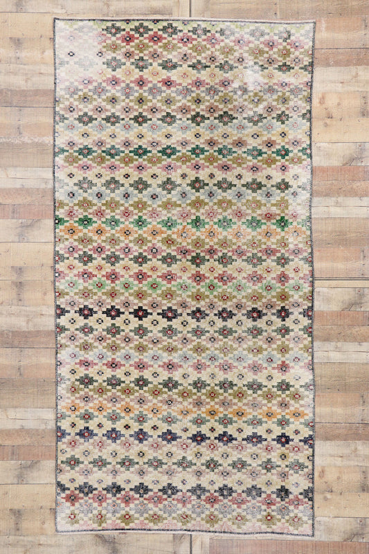 5 x 9 Vintage Turkish Sivas Rug 53291