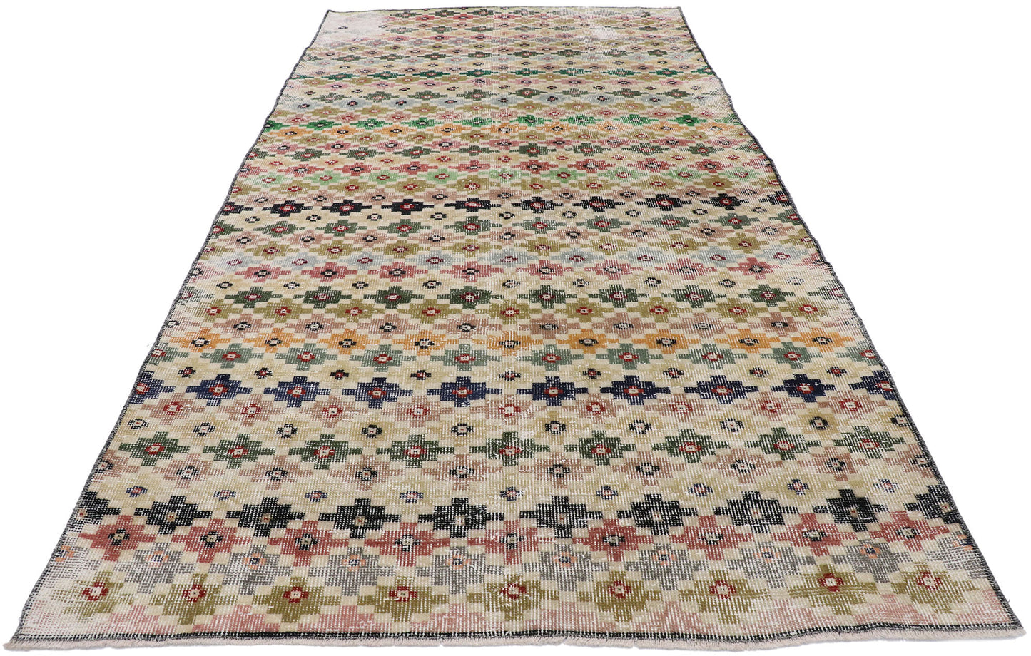 5 x 9 Vintage Turkish Sivas Rug 53291