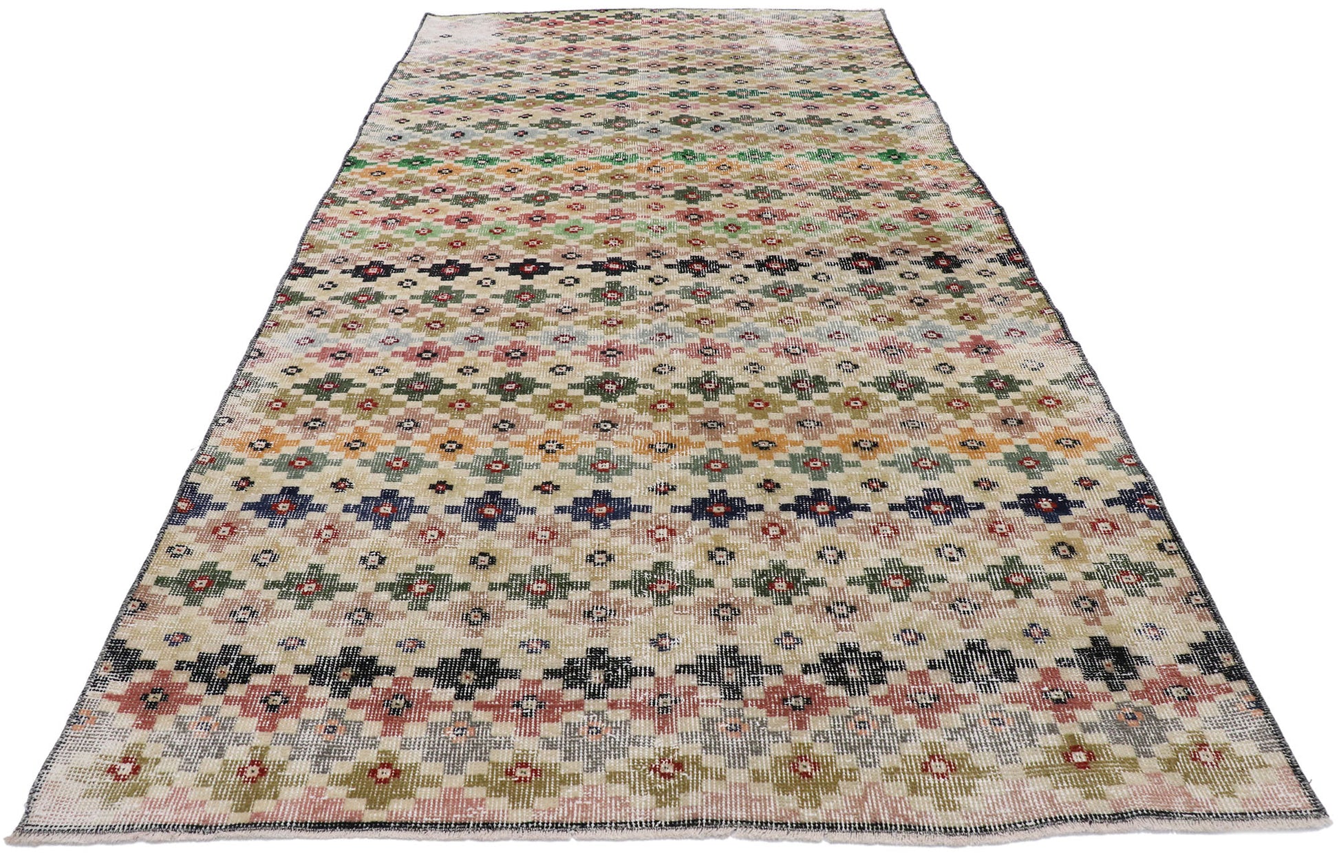 5 x 9 Vintage Turkish Sivas Rug 53291