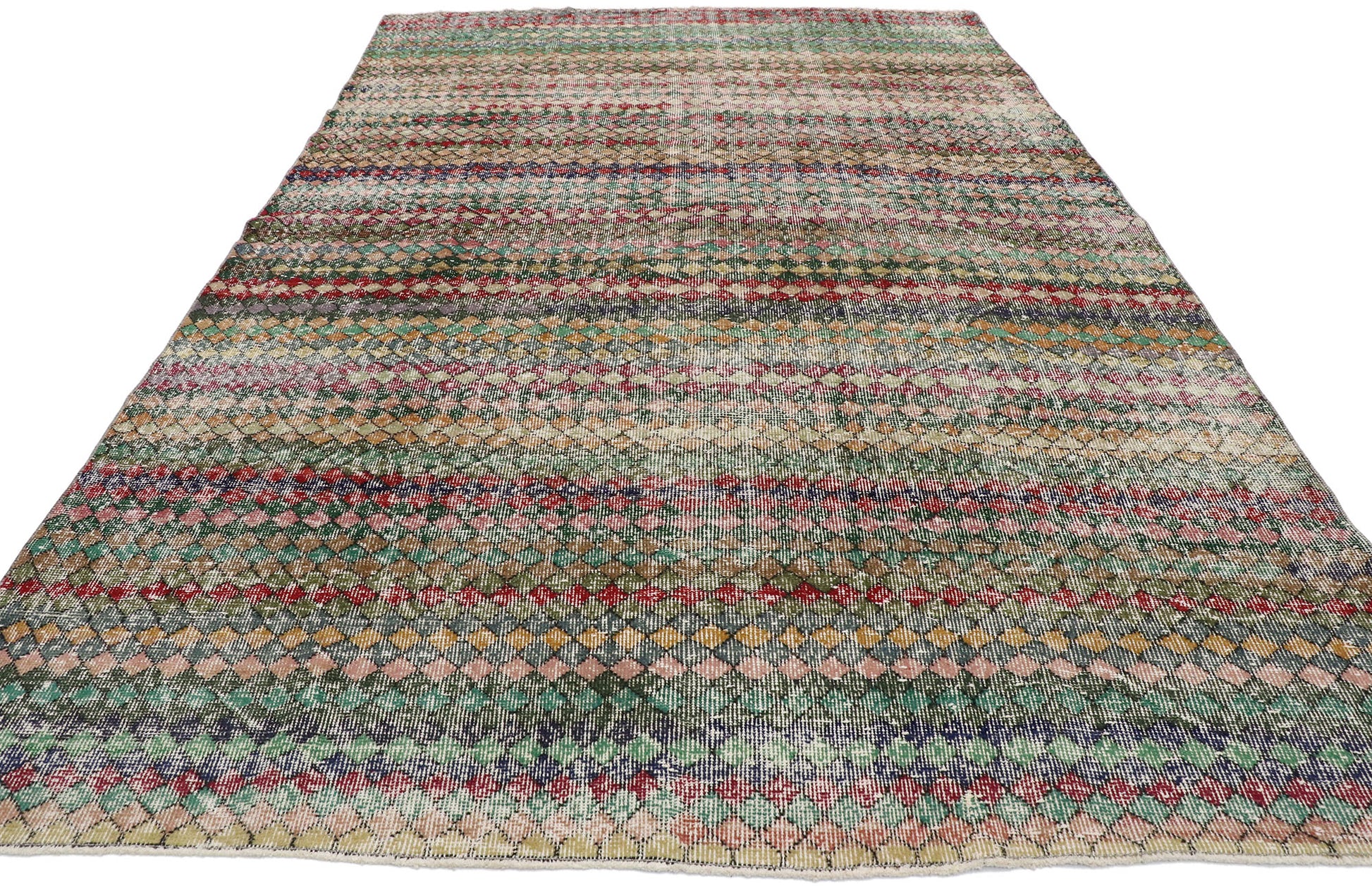 6 x 10 Vintage Turkish Sivas Rug 53295